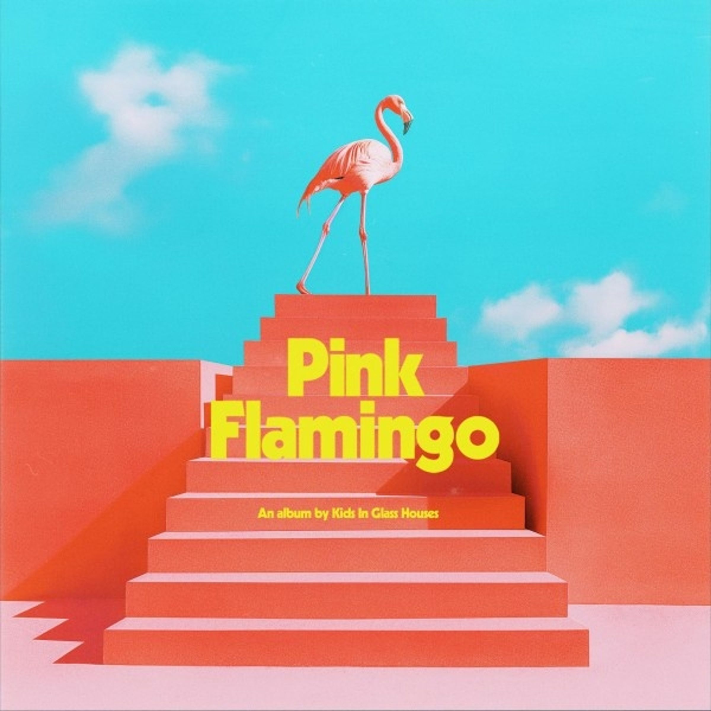 PINK FLAMINGO - HALF BLUE & HALF PINK