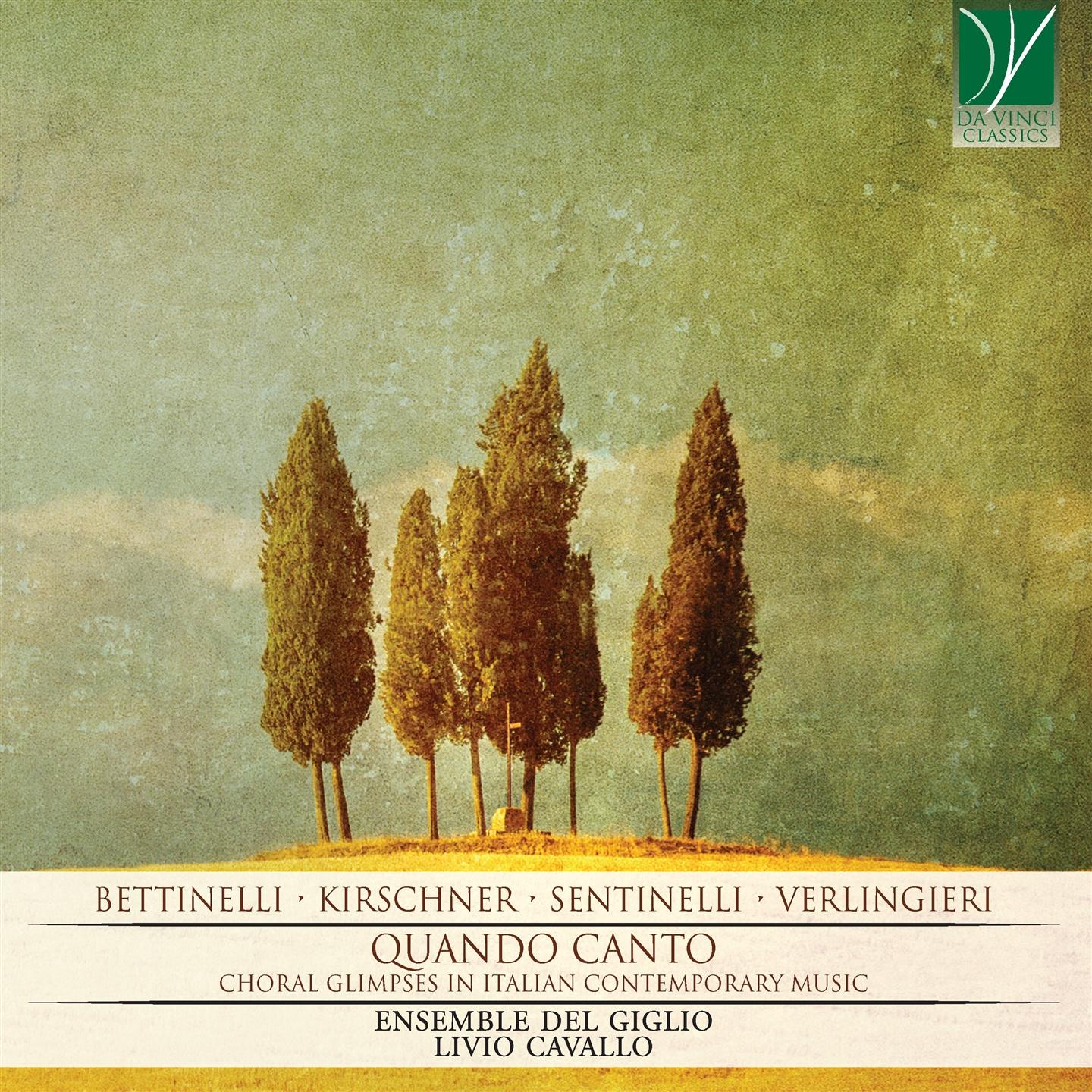 QUANDO CANTO - CHORAL GLIMPSES IN ITALIAN CONTEMPORARY MUSIC