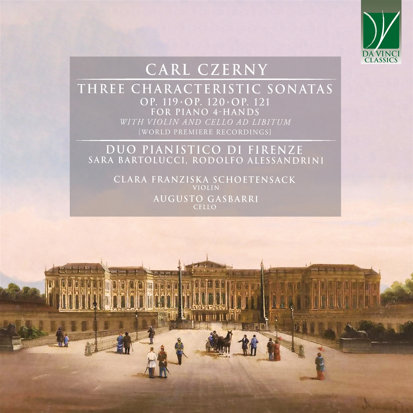 CZERNY: THREE CHARACTERISTIC SONATAS FOR PIANO 4-HANDS WITH VIOLIN AND CELLO AD