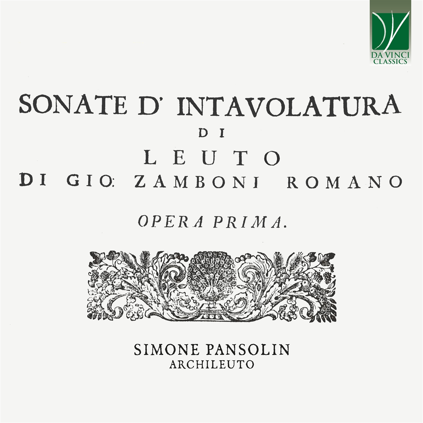 SONATE D'INTAVOLUTARE DI LEUTO, OPERA I (1718)