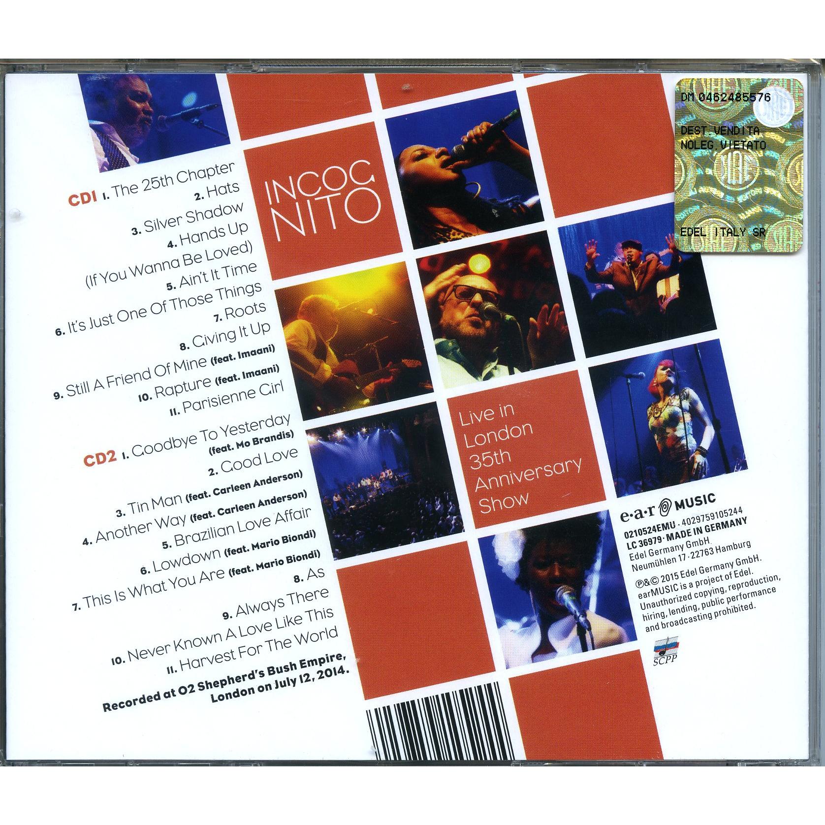 LIVE IN LONDON-35 ANNIVERSARY-CD