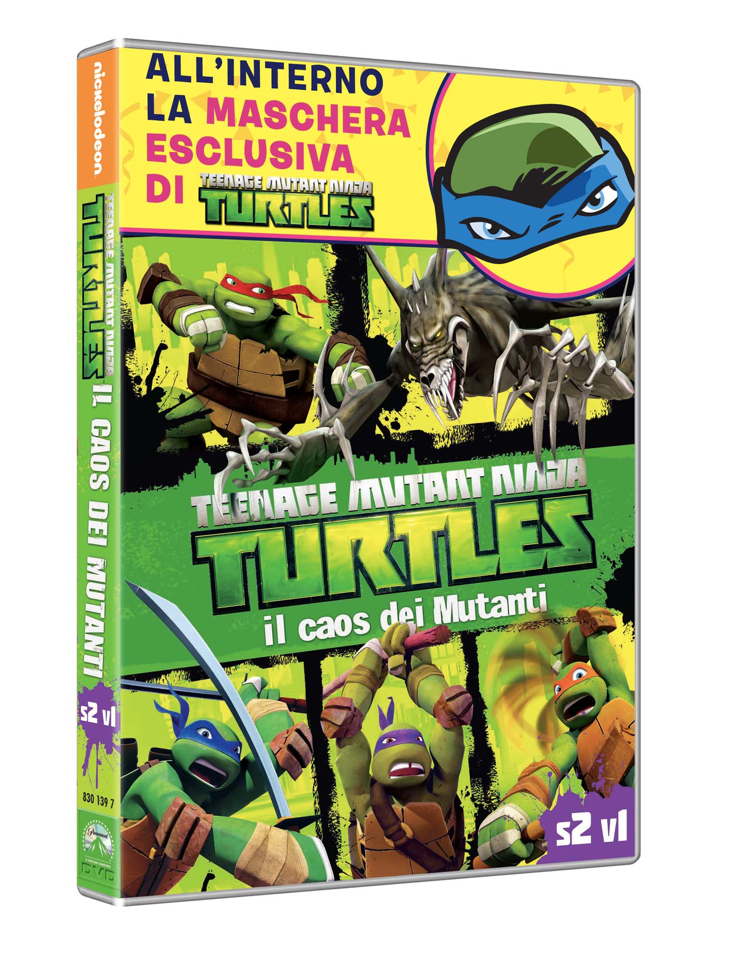 TEENAGE MUTANT NINJA TURTLES - IL CAOS DEI MUTANTI (DVD+MASCHERA) (CARNEVALE CO