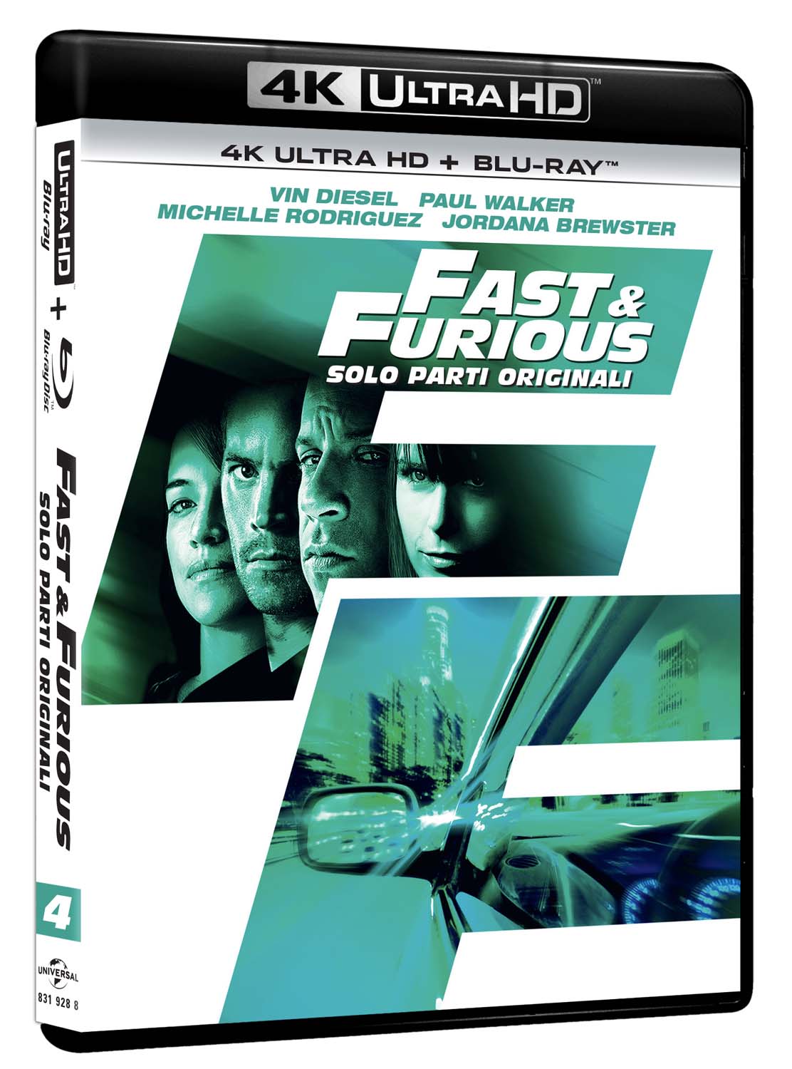 FAST AND FURIOUS - SOLO PARTI ORIGINALI (BLU-RAY 4K ULTRA HD+BLU-RAY)