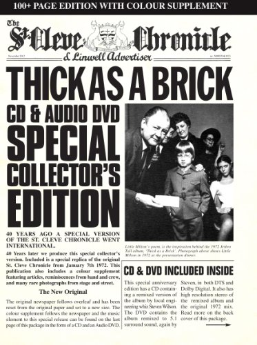 THICK AS A BRICK(40TH ANNIVERSARY REMASTERED EDITION) - CD+DVD LTD.ED.