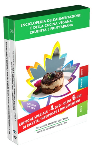 ENCICLOPEDIA DELLA CUCINA VEGANA, CRUDISTA E FRUTTARIA (4 DVD+BOOKLET)