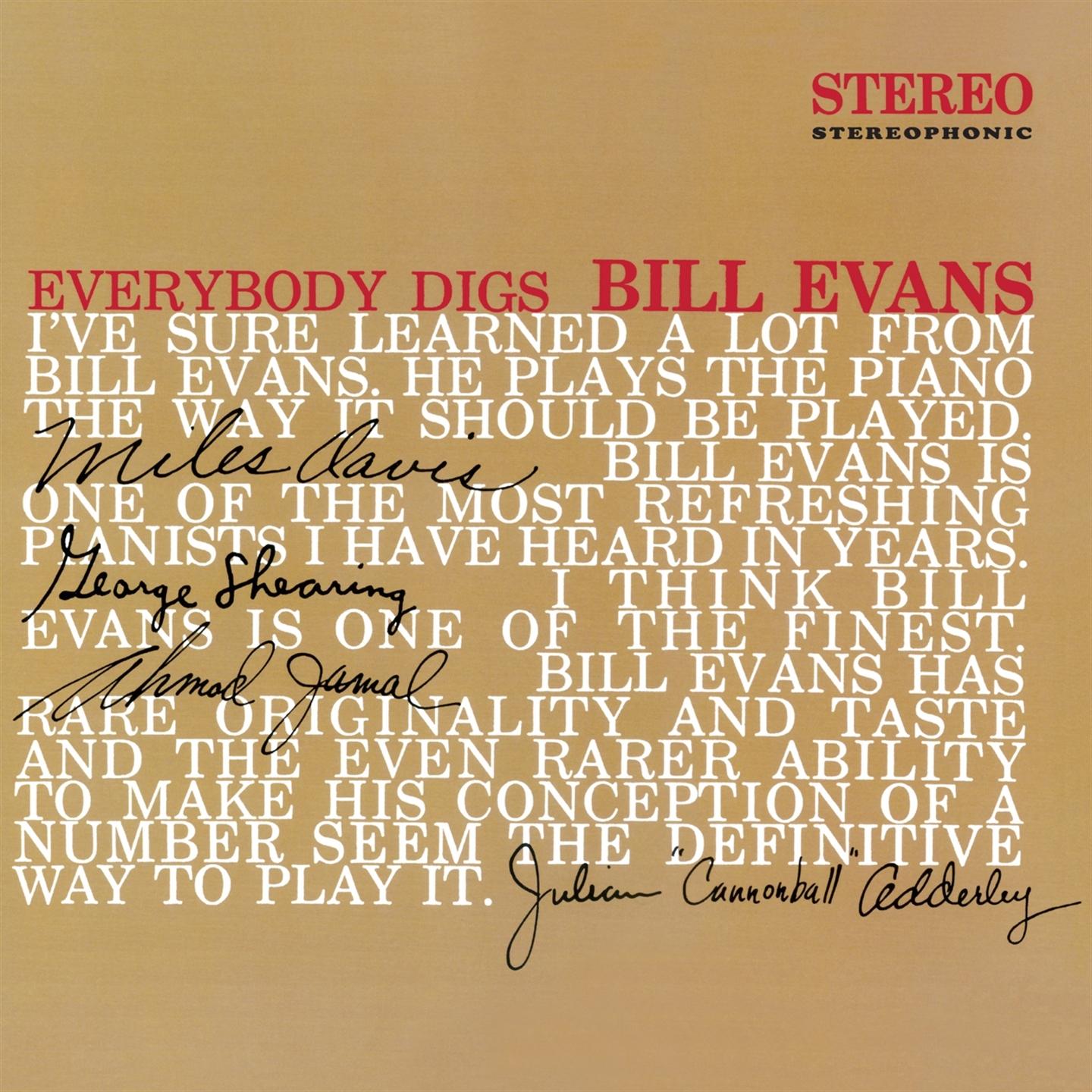 EVERYBODY DIGS BILL EVANS [LTD.ED. RED VINYL]