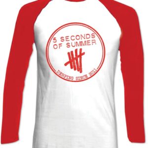 5 SECONDS OF SUMMER: DERPING STAMP RAGLAN BASEBALL (T-SHIRT MANICA LUNGA UNISEX