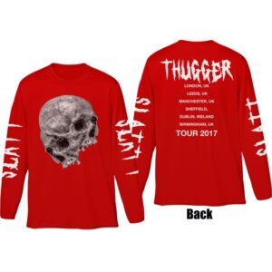 YOUNG THUG: THUGGER SKULL (BACK & SLEEVE PRINT) (MAGLIA MANICA LUNGA UNISEX TG.