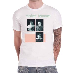 VIOLENT FEMMES: SALMON PINK VINTAGE LOGO (T-SHIRT UNISEX TG. L)