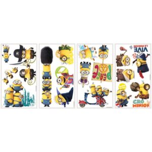 MINIONS: JOY TOY - ADESIVI DA PARETE 4 FOGLI 25X45 CM