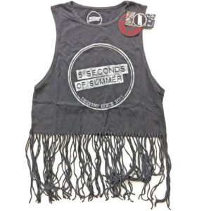 5 SECONDS OF SUMMER: DERPING STAMP VINTAGE WITH TASSELS (CANOTTA DONNA TG. M)