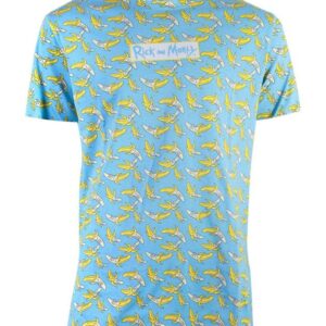 RICK AND MORTY: BANANA AOP BLUE (MAGLIA MANICA LUNGA UNISEX TG. 2XL)