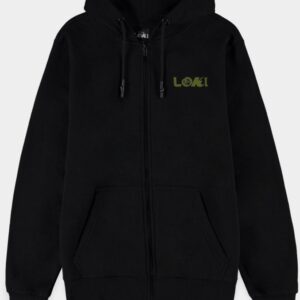 MARVEL: LOKI MEN'S ZIPPER HOODIE BLACK 02 (FELPA CON CAPPUCCIO UNISEX TG. 2XL)