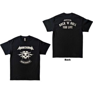 AIRBOURNE: R 'N' R BONESHAKER (BACK PRINT) - BLACK (T-SHIRT UNISEX TG. M)