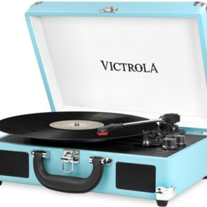 VICTROLA(TURCHESE) VSC-550BT-TRQ A VALIGIA VINTAGE BLUETOOTH A 3 VELOCITA'