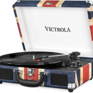 GIRADISCHI VICTROLA (UK) A VALIGIA VINTAGE BLUETOOTH A 3 VELOCITA'Â VSC-550BT-U
